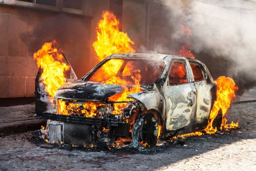 Пожары в легковых автомобилях и в индивидуальных гаражах