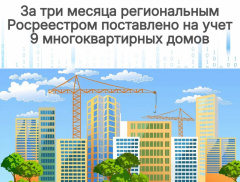 За три месяца региональным Росреестром поставлено на учет  9 многоквартирных домов