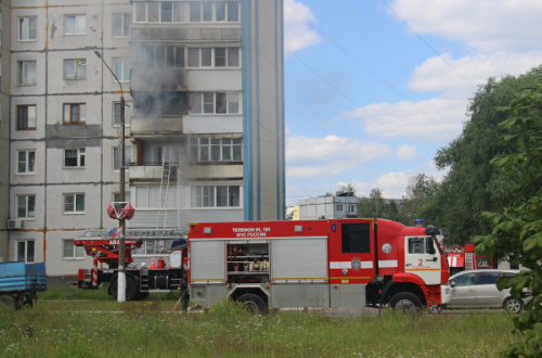 Пожар на балконе 