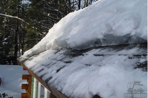 Осторожно, снег на крыше!